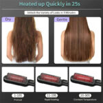 New 2 In 1 Hair Straightener Hot Comb Negative Ion Curling Tong Dual-purpose Electric Hair Brush - Image 3